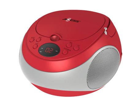 Axess AM FM Radio CD Boombox - Red Online