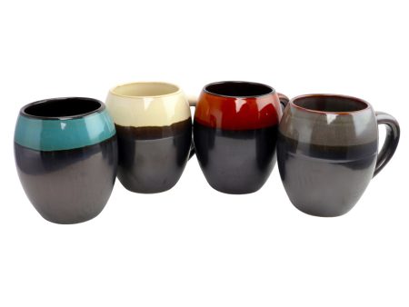 Gibson Home Soroca 19.5 oz Mug Set, Set of 4 Assorted Colors Online now