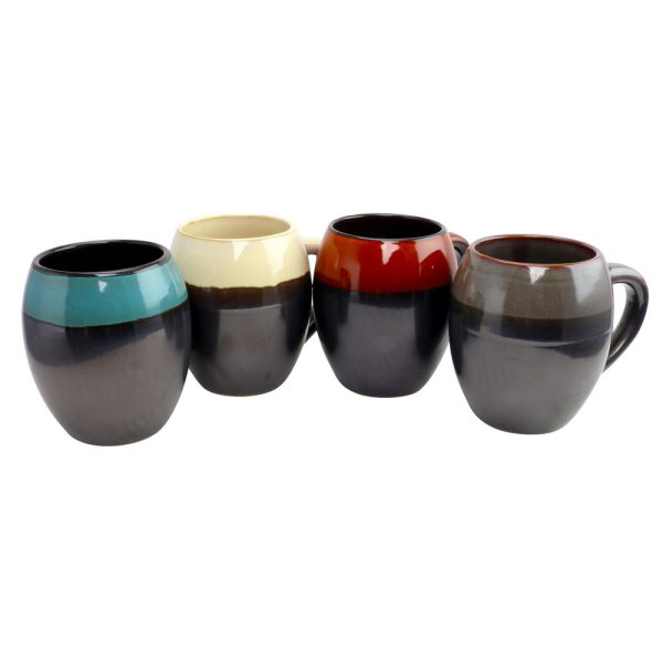 Gibson Home Soroca 19.5 oz Mug Set, Set of 4 Assorted Colors Online now