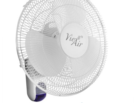 Vie Air 16 Inch 3 Speed Plastic Wall Fan with Remote Control in White For Discount