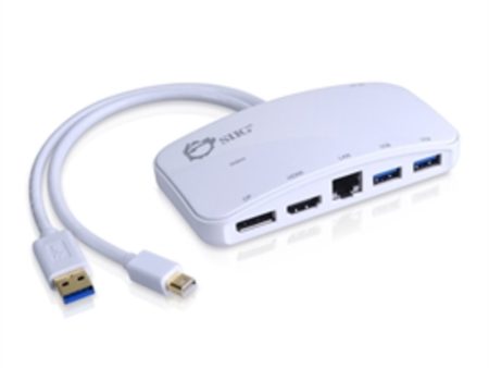 SIIG Accessory JU-H30212-S1 Mini-DP Video Dock with USB 3.0 LAN Hub White Retail Hot on Sale