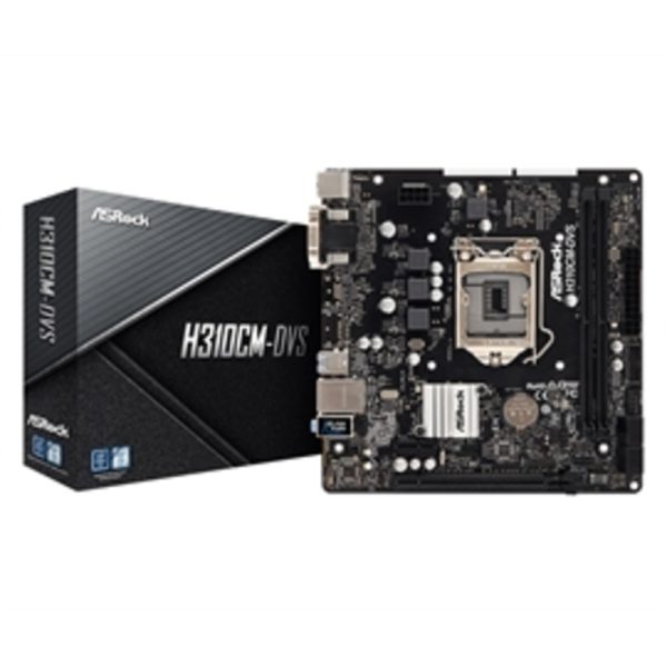 ASRock Motherboard H310CM-DVS S1151 Intel H310 Max32GB DDR4 PCIE DVI-D D-Sub mATX Retail For Discount