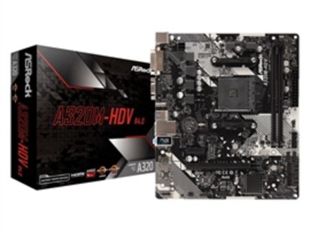 ASRock Motherboard MB-A320M-HDV R4.0 AMD AM4 A320 Maximum 32GB DDR4 PCIE HDMI DVID Dsub mATX Retail For Sale