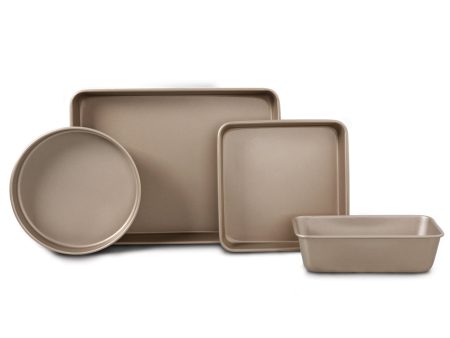 Oster Gale 4 Piece Carbon Steel Bakeware Set in Gold Discount