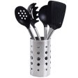 Wrexham 5-Piece Tools with Stainless Steel Holder, Black Silver Online Sale