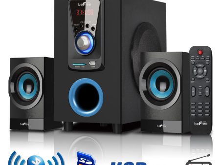 beFree Sound 2.1 Channel Surround Sound Bluetooth Speaker System Online Sale