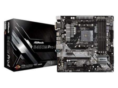 ASRock Motherboard B450M PRO4 AMD Ryzen B450 AM4 Max.64GB DDR4 PCI Express Micro ATX Windows10 Retail Online Sale