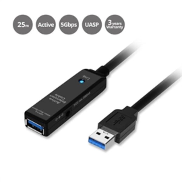 SIIG Cable JU-CB0D11-S1 USB 3.0 Active Repeater Cable - 25M Black Brown Box Online Sale