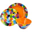 Studio California Party Circles 12 Piece Melamine Dinnerware Set Online now