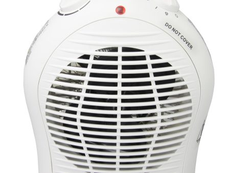 Vie Air 1500W Portable 2-Settings White Fan Heater with Adjustable Thermostat For Discount