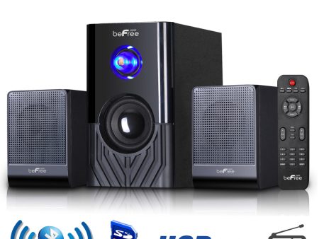 beFree Sound 2.1 Channel Surround Sound Bluetooth Speaker System -Black For Cheap