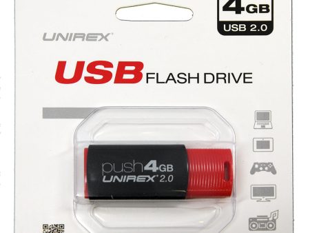 Unirex USB 2.0 4GB Flash Drive-Red Sale