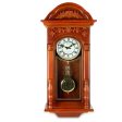 Bedford Clock Collection 27.5 Inch Oak Finish Pendulum Wall Clock Online