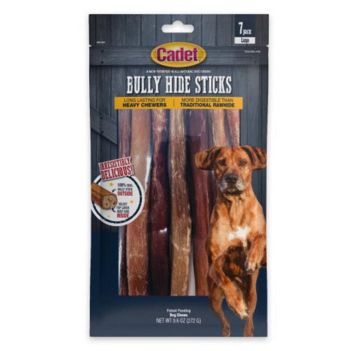 Bully Hide Sticks All Natural Dog Chews Large Stick 7 Count by Cadet Discount