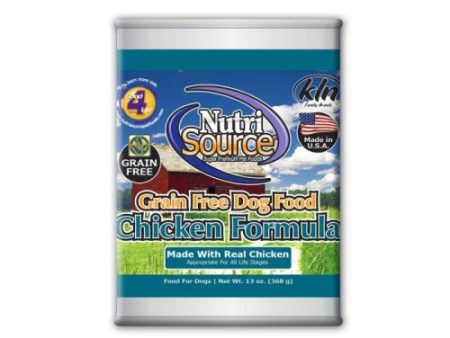 Nutrisource Grain Free Chicken Dog Cans 13 Oz (Case fo 12) by Nutrisource Tuffys Hot on Sale