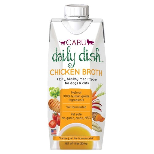 Caru Daily Dish Chicken Broth For Dogs And Cats 17.6 Oz (Case of 12) by Caru Pet Food For Sale