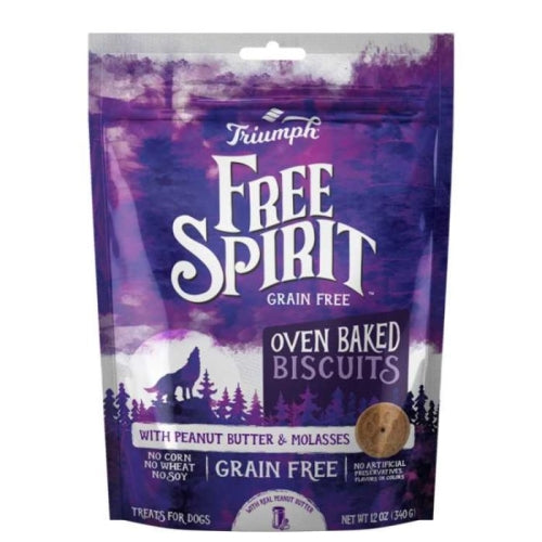 Triumph Free Spirit Grain Free Peanut Butter Molasses Biscuits 12 Oz (Case fo 6) by Triumph Sunshine Mills Discount