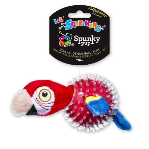 Spunky Pup Parrot In Clear Spiky Ball 1 Each by Spunky Pup Sale